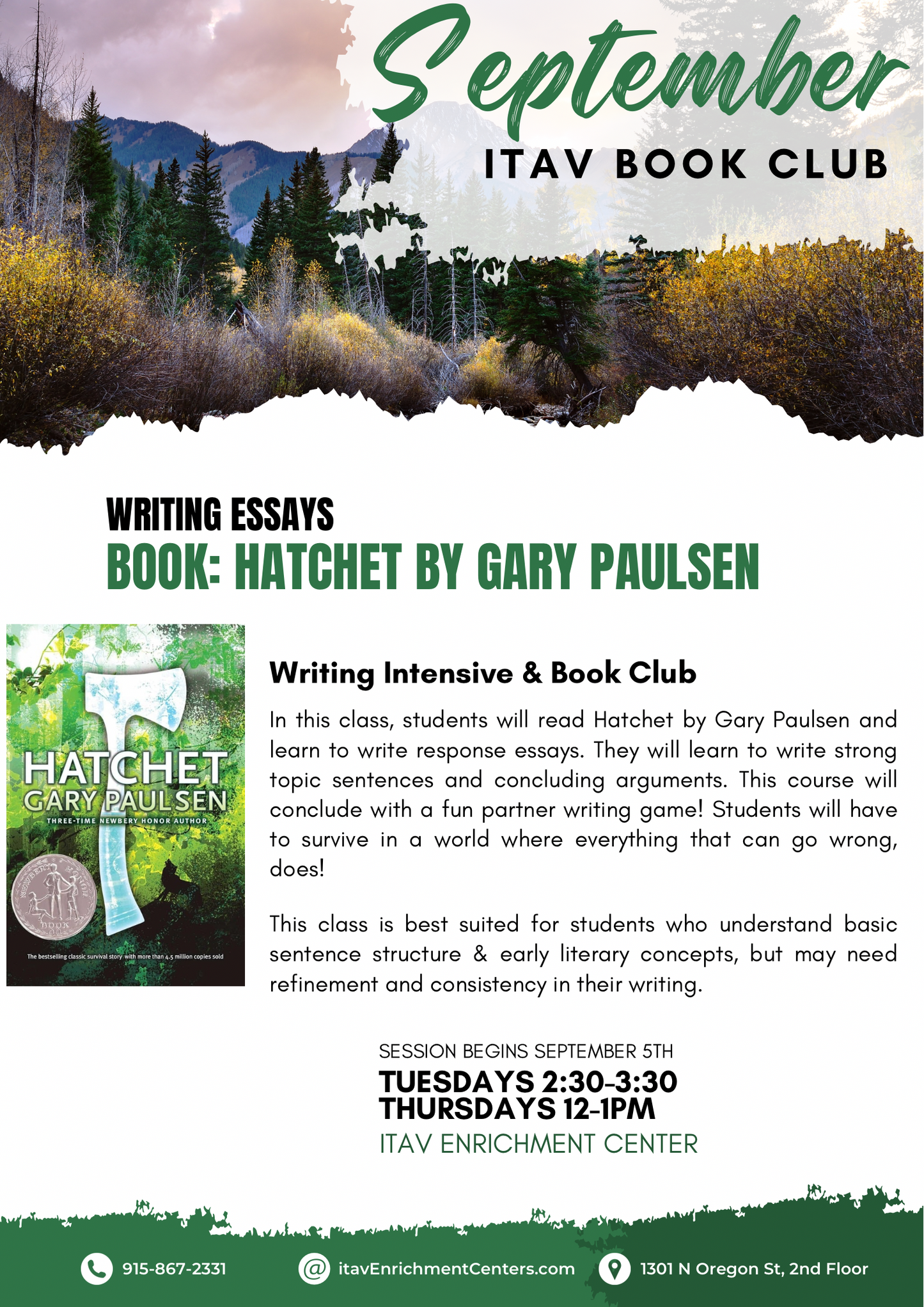 Writing Essays Workshop & Book Club (September) ~ BOOK INCLUDED