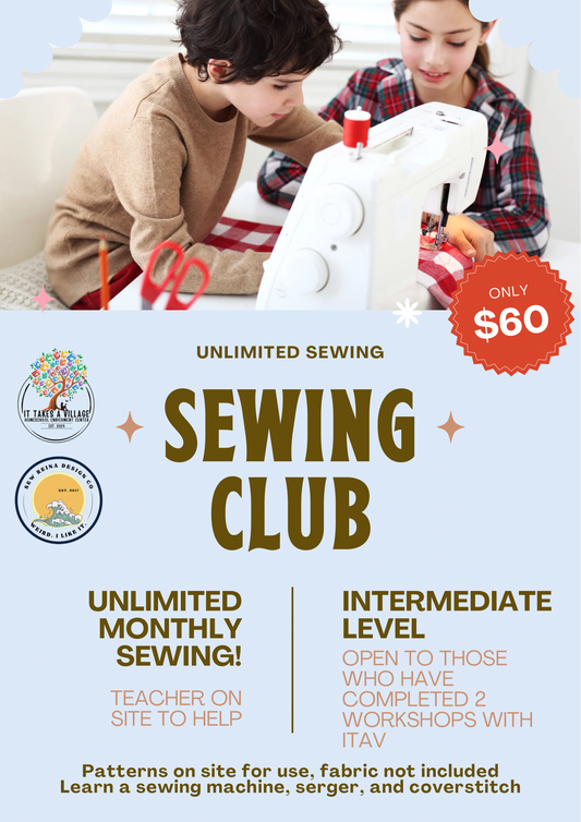 Sewing Club (an intermediate level class)