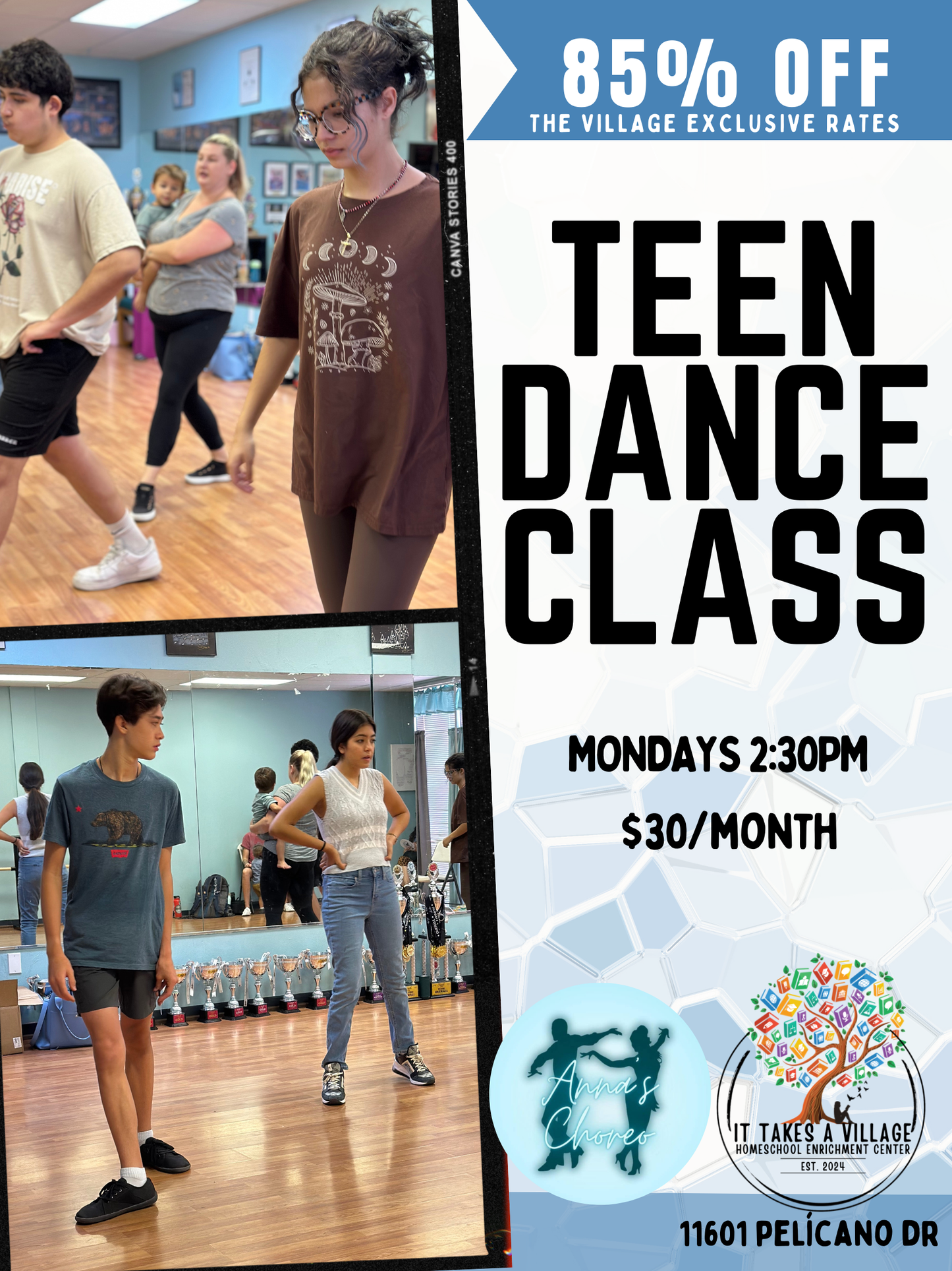 Teen Dance Class - Mondays 2:30