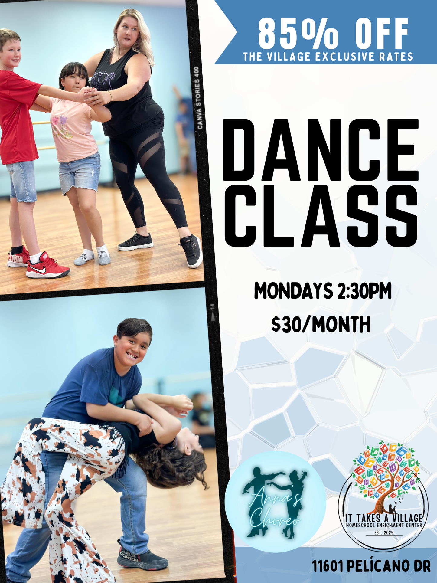 Dance Classes Mondays 1pm