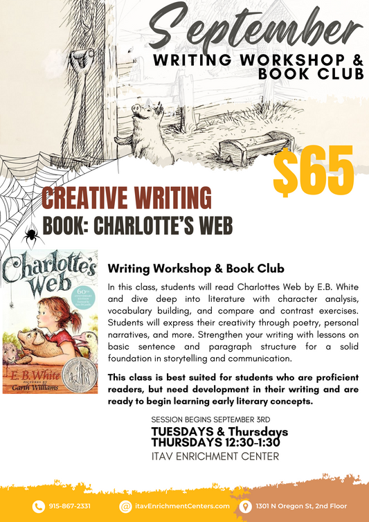 Creative Writing Workshop & Book Club (BOOK INCLUDED)