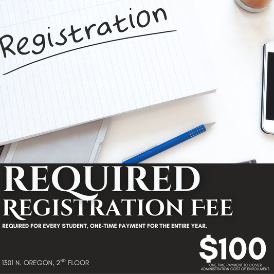 Required Registration Fee (One Time Fee, Valid for Entire Year)