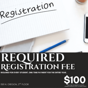 Required Registration Fee (One Time Fee, Valid for Entire Year)